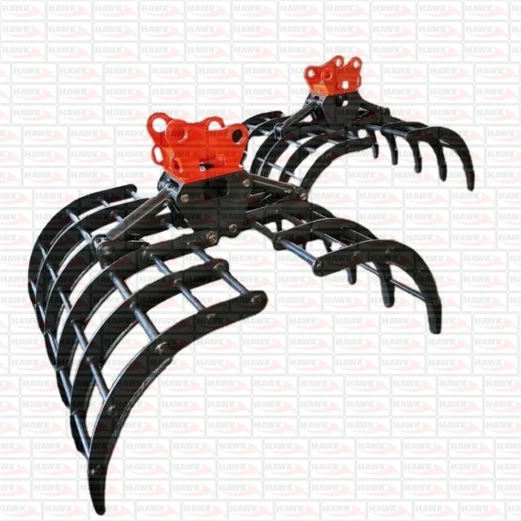 8ton Excavator Mounted Grass Handling Grapple