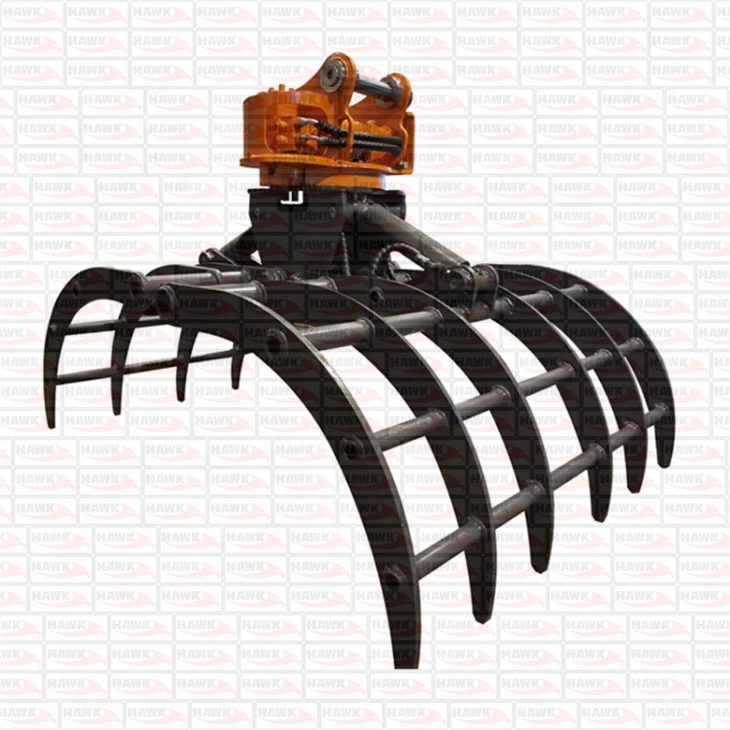Mini Digger Attached Grass Grapple