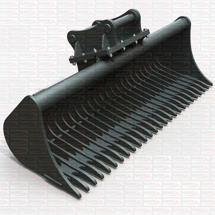 Heavy Duty Excavator Land Rake Bucket
